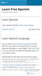 Mobile Screenshot of freespanishlearn.wordpress.com