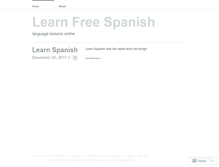 Tablet Screenshot of freespanishlearn.wordpress.com