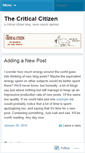 Mobile Screenshot of criticalcitizen.wordpress.com