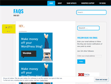Tablet Screenshot of frequentlyaskquestions.wordpress.com