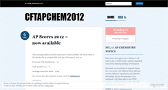 Desktop Screenshot of cftapchem2012.wordpress.com