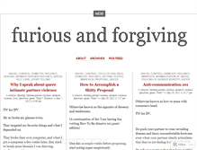 Tablet Screenshot of furiousandforgiving.wordpress.com