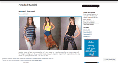 Desktop Screenshot of neededmodel.wordpress.com