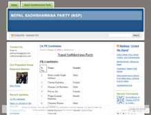 Tablet Screenshot of nspnepal.wordpress.com