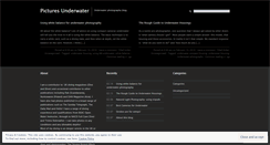 Desktop Screenshot of picturesunderwater.wordpress.com