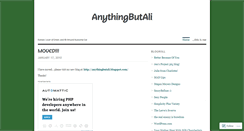 Desktop Screenshot of anythingbutali.wordpress.com