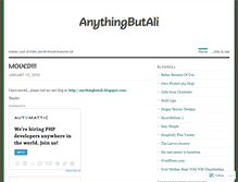 Tablet Screenshot of anythingbutali.wordpress.com