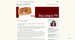 Desktop Screenshot of bigleagueprblog.wordpress.com