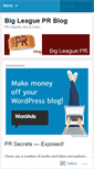 Mobile Screenshot of bigleagueprblog.wordpress.com