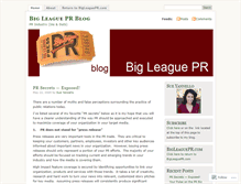 Tablet Screenshot of bigleagueprblog.wordpress.com