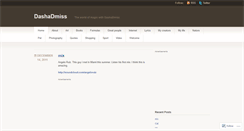 Desktop Screenshot of dashadmiss.wordpress.com