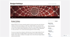 Desktop Screenshot of budgetholidays.wordpress.com