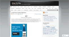 Desktop Screenshot of debugthis.wordpress.com