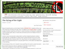 Tablet Screenshot of necromancyneverpays.wordpress.com