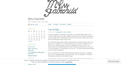 Desktop Screenshot of missfairchild.wordpress.com