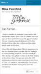 Mobile Screenshot of missfairchild.wordpress.com