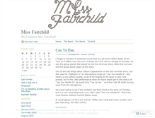 Tablet Screenshot of missfairchild.wordpress.com