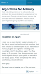 Mobile Screenshot of algorithmsforardency.wordpress.com