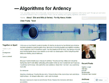 Tablet Screenshot of algorithmsforardency.wordpress.com