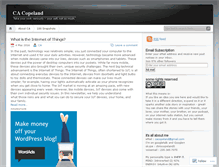 Tablet Screenshot of cacopeland.wordpress.com