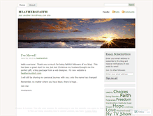 Tablet Screenshot of heathersfaith.wordpress.com
