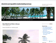 Tablet Screenshot of dominicanrepublicrealestatebyremax.wordpress.com