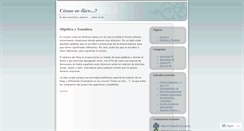 Desktop Screenshot of comosedice.wordpress.com