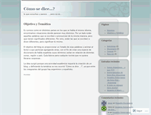 Tablet Screenshot of comosedice.wordpress.com