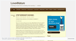 Desktop Screenshot of love4nature.wordpress.com