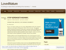 Tablet Screenshot of love4nature.wordpress.com