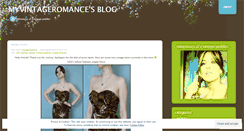 Desktop Screenshot of myvintageromance.wordpress.com