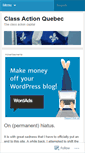 Mobile Screenshot of classactionquebec.wordpress.com