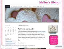 Tablet Screenshot of melinasbistro.wordpress.com