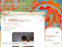 Tablet Screenshot of heatheresplin.wordpress.com
