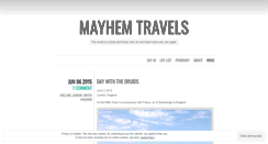 Desktop Screenshot of mayhemtravels.wordpress.com