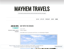 Tablet Screenshot of mayhemtravels.wordpress.com