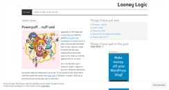 Desktop Screenshot of loonylogic.wordpress.com