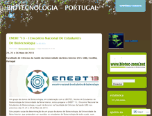 Tablet Screenshot of biotecnologiaportugal.wordpress.com