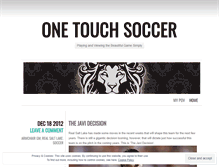 Tablet Screenshot of onetouchsoccer.wordpress.com