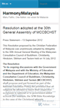 Mobile Screenshot of harmonymalaysia.wordpress.com