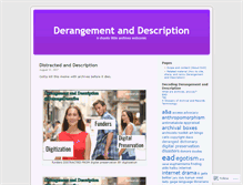Tablet Screenshot of derangementanddescription.wordpress.com