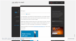 Desktop Screenshot of justwithinmyreach.wordpress.com