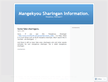 Tablet Screenshot of mangekyou.wordpress.com
