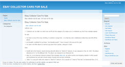 Desktop Screenshot of ebaycollectorcarsforsaletvqw.wordpress.com