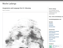 Tablet Screenshot of mosheladanga.wordpress.com