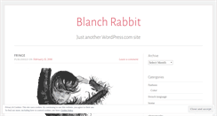 Desktop Screenshot of blanchrabbit.wordpress.com