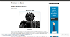 Desktop Screenshot of musingsondante.wordpress.com