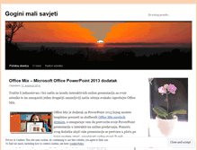 Tablet Screenshot of goginimalisavjeti.wordpress.com