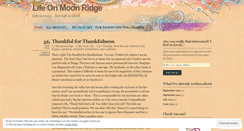 Desktop Screenshot of lifeonmoonridge.wordpress.com