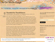 Tablet Screenshot of lifeonmoonridge.wordpress.com